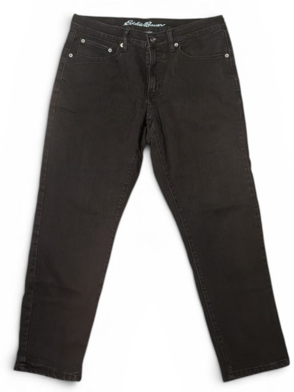 Eddie Bauer Men's Charcoal Straight-Leg Jeans